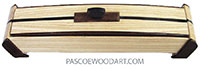 Handmade wood weekly pill box made of alder and wenge,ebony