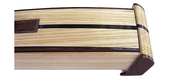 Handmade wood pill box close up