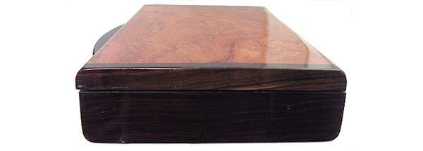 African blackwood pill box end - Handcrafted wood pill organizer