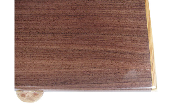 Santos rosewood box top - close up - Handcrafted wood pill box