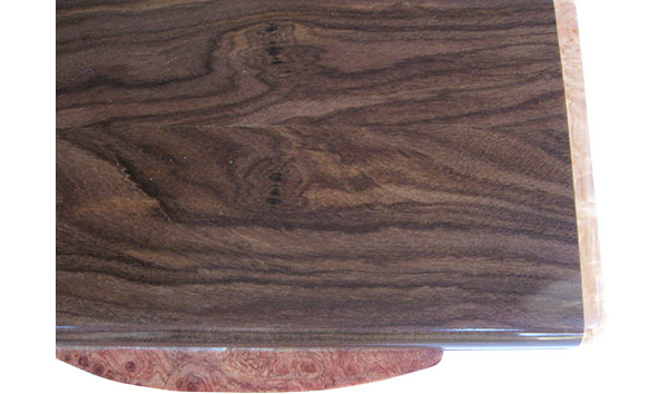 Santos rosewood box top close up - Handmade wood box