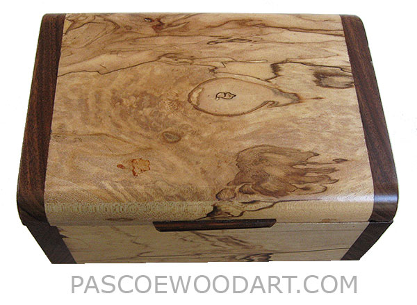 Handcrafted Wood Box: Decorative Wood Small Box - Spalted Maple, Cocobolo
