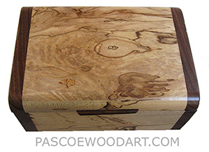 Handmade small wood box - Decorative small keepsake box made of spalted maple with cocobolo ends