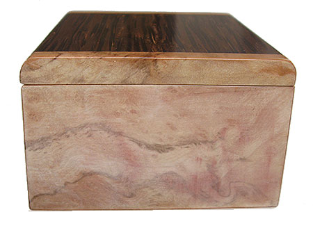 Spalted maple burl box end - Handmade small wood box