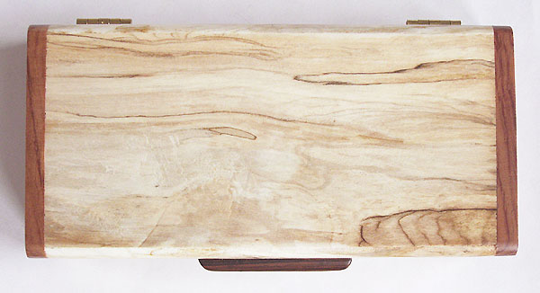 Spalted maple box top - Handmade decorative small wood box
