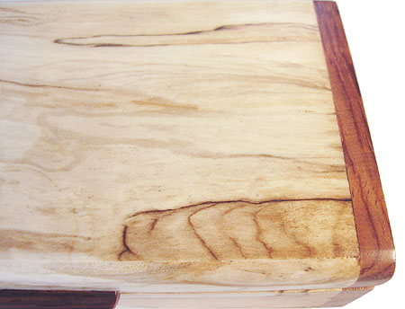 Spalted maple box top close up - Handmade decorative small box
