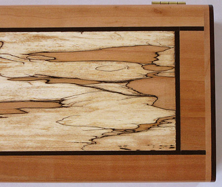 Handmade wood small box - closeup