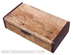Handcrafted small wood box - Small keepsake box made of spalted maple burl, bois de rose