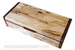 Handmade wood small box - Decorative wood small keepsake box made of spalted maple with cocobolo ends