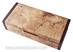 Handmade wood small box - Spalted maple burl, Boise de rose