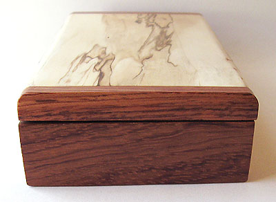 Bubinga box end - decorative small wood box
