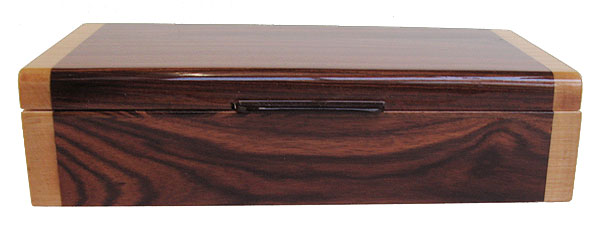 Handmade decorative wood box - Brazilian kingwood front view