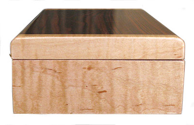 Figured maple box end - Handmade wood small keepsake box