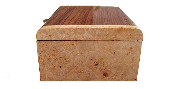 Maple burl box end  - Handmade decorative small wood box
