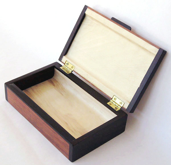 Small wood box - open view