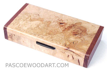 Handmade decorative small maple burl wood box