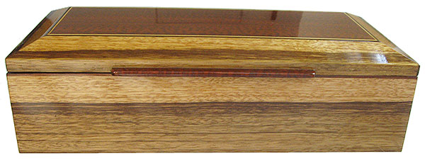 Black limba box front - Handmade wood box, valet box