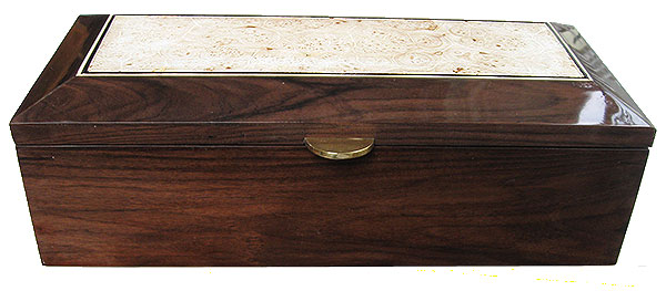Santos rosewood box front - Handmade wood box