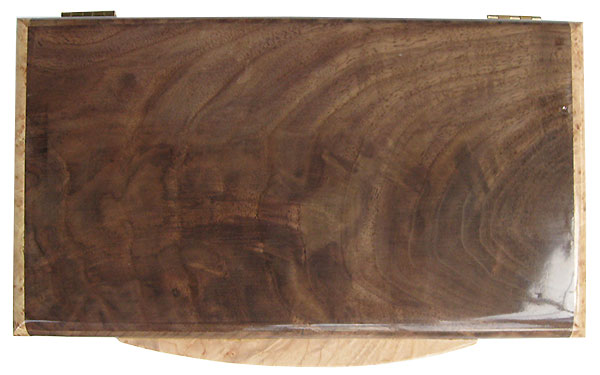 Crotch walnut box top - Handmade wood box, men's valet box
