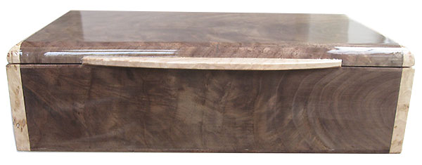 Crotch walnut box front - Handmade wood box