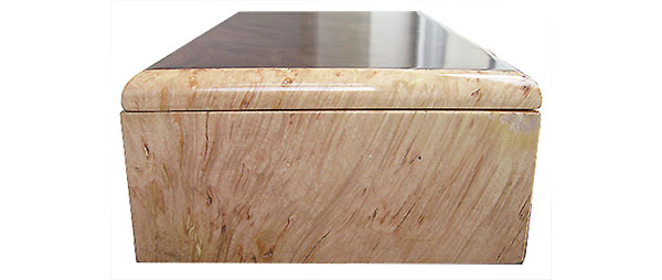 Maple burl box end - Handmade wood box