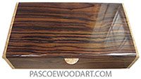 Handmade wood box - Men's valet box, keepsake box made of East Indian rosewood with maple burl ends