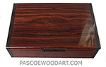 Handmade wood box - Decorative wood men's valet box or keepsake box made of cocobolo