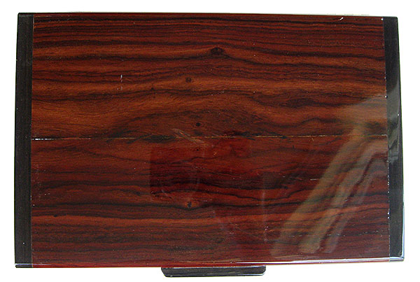 Cocobolo box top  - Handmade decorative wood men's valet box or keepsake box