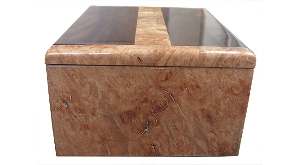 Spalted maple burl box end - Handmade wood box