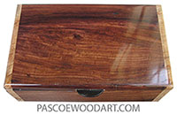 Handmade wood box - Men's valet box or keepsake box made of Honduras rosewood with maple burl ends
