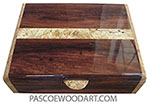 Handmade wood box - Me's valet box made of Honduras Rosewood with spalted maple burl  inlaid top and maple burl ends