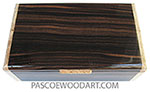 Handmade wood box - Men' valet box made of macassar ebony with maple burl ends