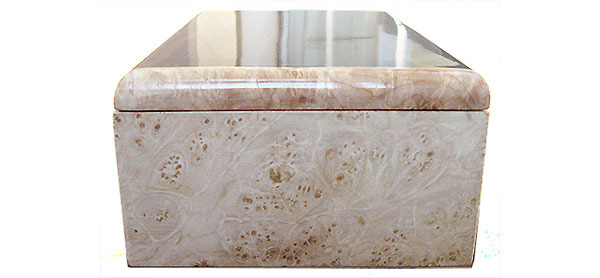 Maple burl box end- Handmade wood box
