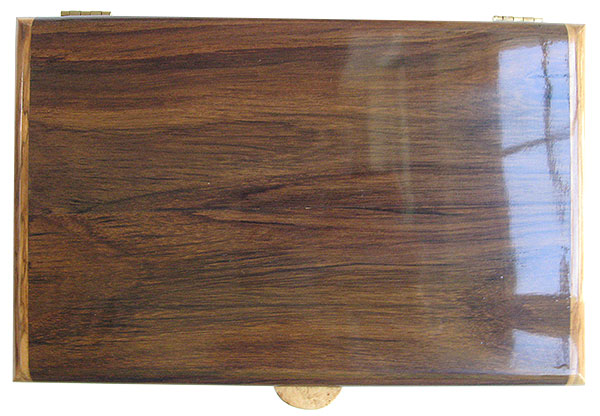 East Indian rosewood box top - Handmade wood box, men's valet box, keepsake box