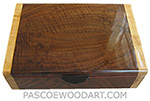 Handmade wood box - Decorative wood men's valet box or keepske box made of walnut with birds eye maple ends