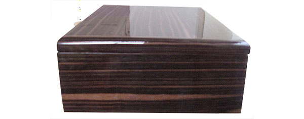 Macassar ebony box end - Handmade wood box
