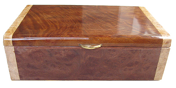 Walnut box front - Handmade wood decorative box