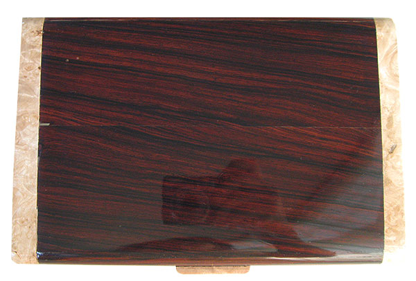 Cocobolo box top - Handmade wood decorative men's valet box or keepsake box