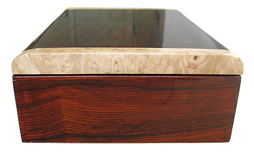 Cocobolo box end - Handmade wood valet box