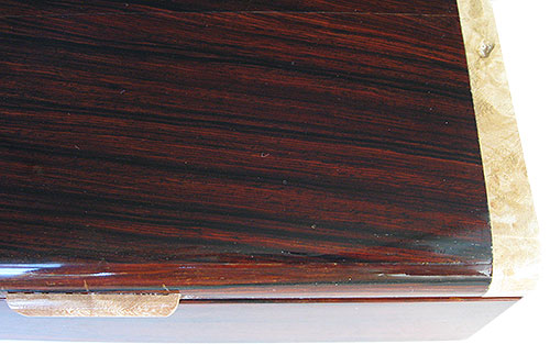 Cocobolo box top close up - Handmade wood box