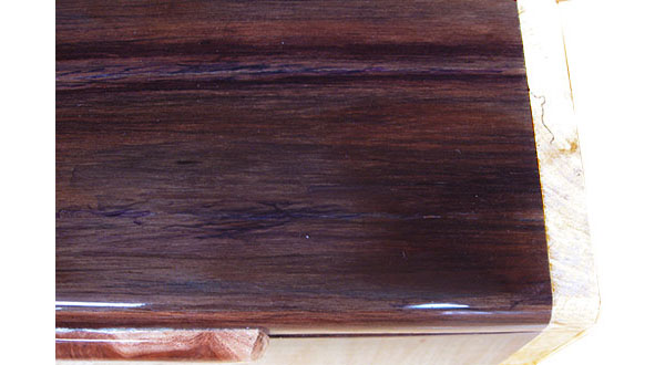 Asian ebony box top close up - Handmade wood box