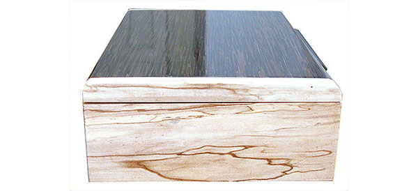 Spalted maple box end - Handmade wood decorative box