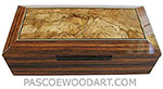 Handcrafted wood box - Decorative men's valet box, keepsake box made of Sabah ebony with spalted maple inset top 
