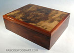 Cocobolo men's box with spalted maple burl top inset