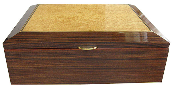 Santos rosewood box front - Handcrafted large wood box - Decorative wood valet box, keepsake box, letter size document box