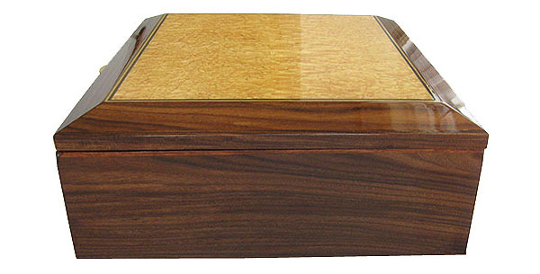 Santos rosewood box end - Handcrafted large wood box