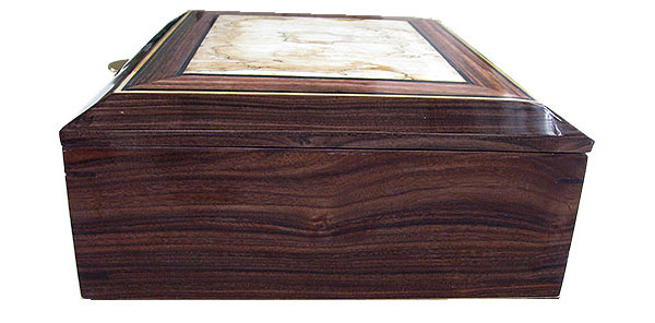 Santos rosewood box end - Handcrafted large wood box - Decorative wood men's valet box