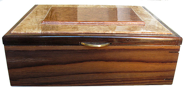 Santos rosewood box front - Handcrafted large wood box