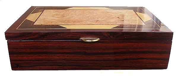 Cocobolo box front - Handmade wood box