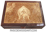 Handmade wood box - Men's valet box or keepsake box made of Honduras rosewood with spalted maple burl top
